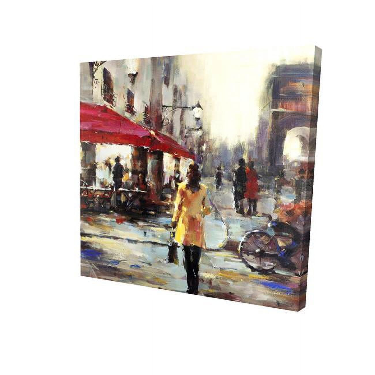 8 x 8 in. Woman Walking In Paris-Print on Canvas