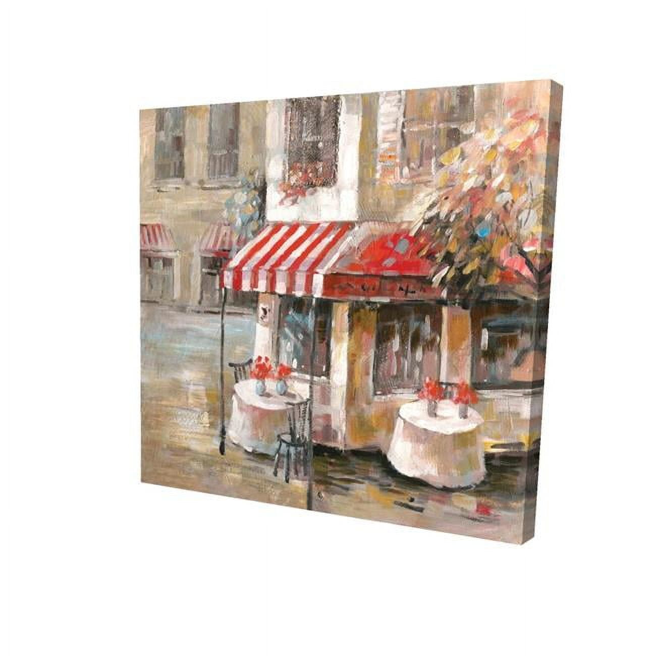 8 x 8 in. Sunny Restaurant Terrace-Print on Canvas