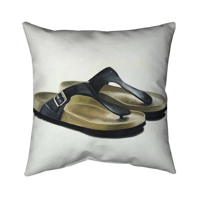 16 x 16 in. Sandals-Double Sided Print Indoor Pillow Cover