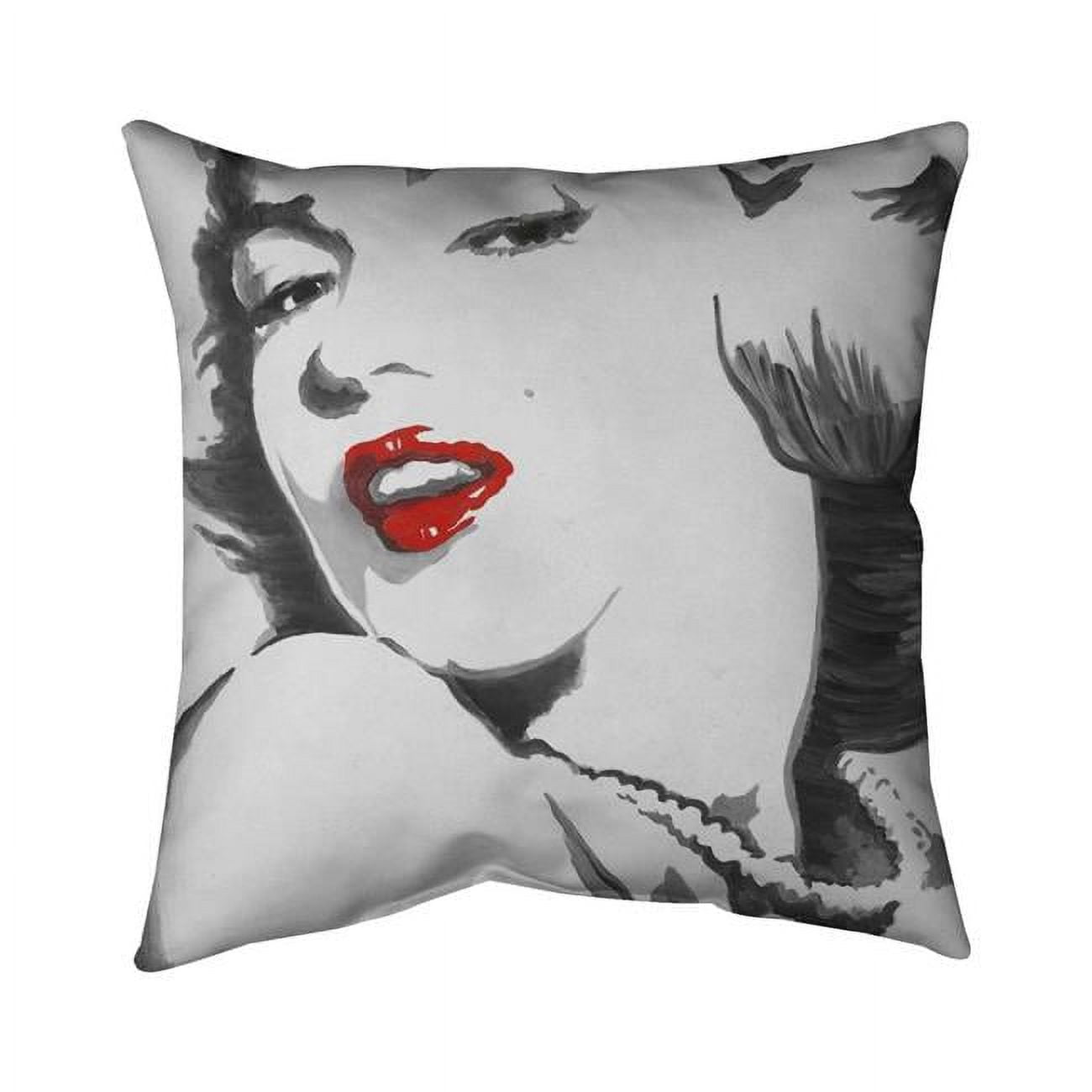 16 x 16 in. Marilyn Monroe Outline Style-Double Sided Print Indoor Pillow Cover