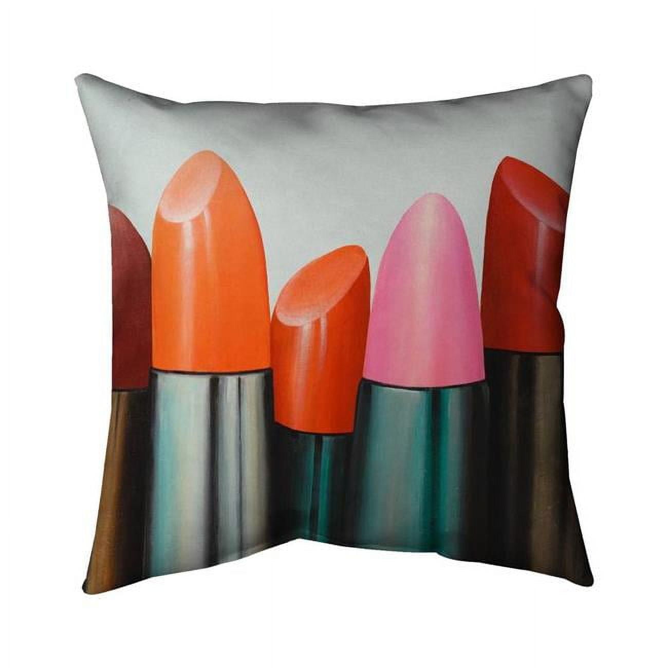 16 x 16 in. Lipstick Collection-Double Sided Print Indoor Pillow Cover