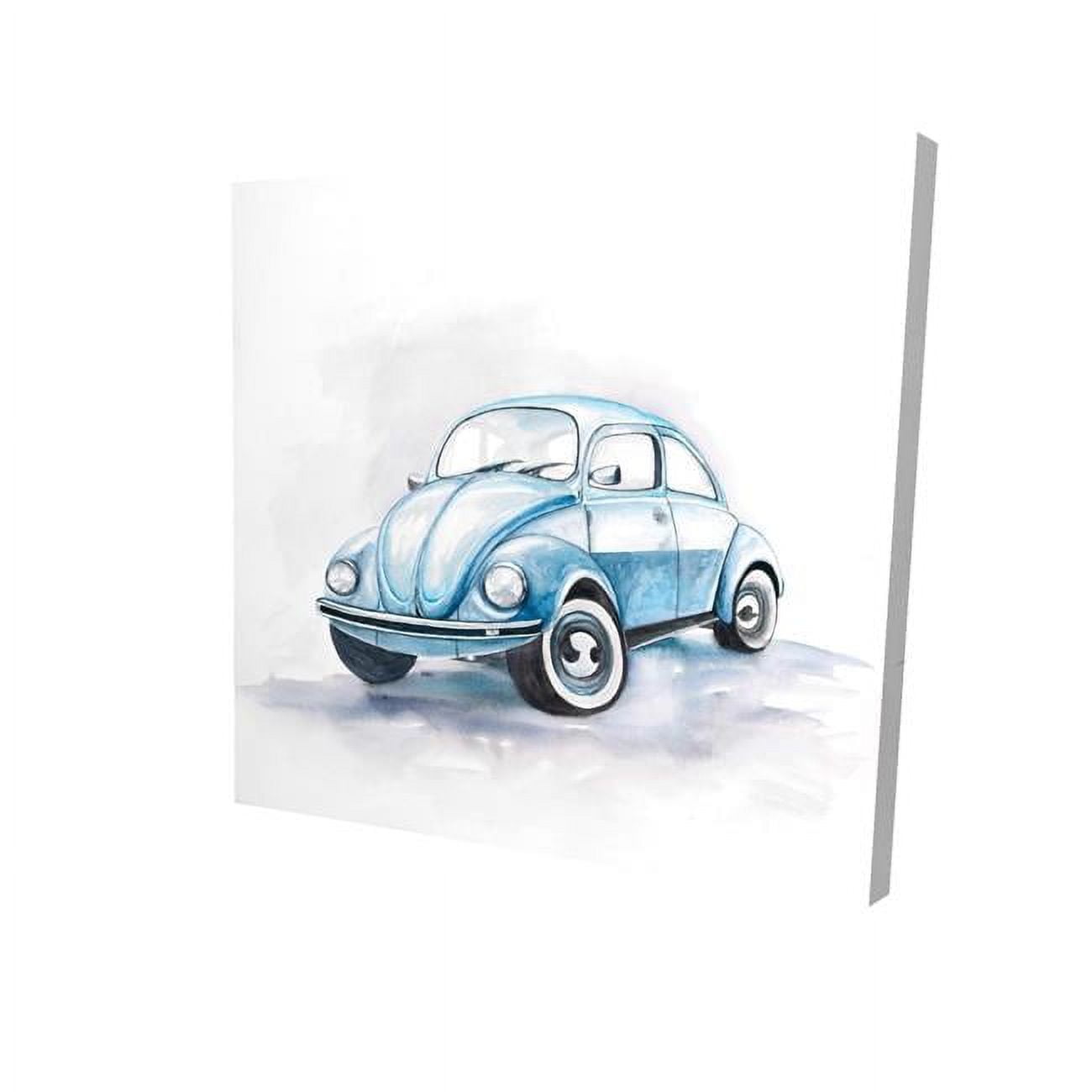 8 x 8 in. Beetle Blue Car-Print on Canvas