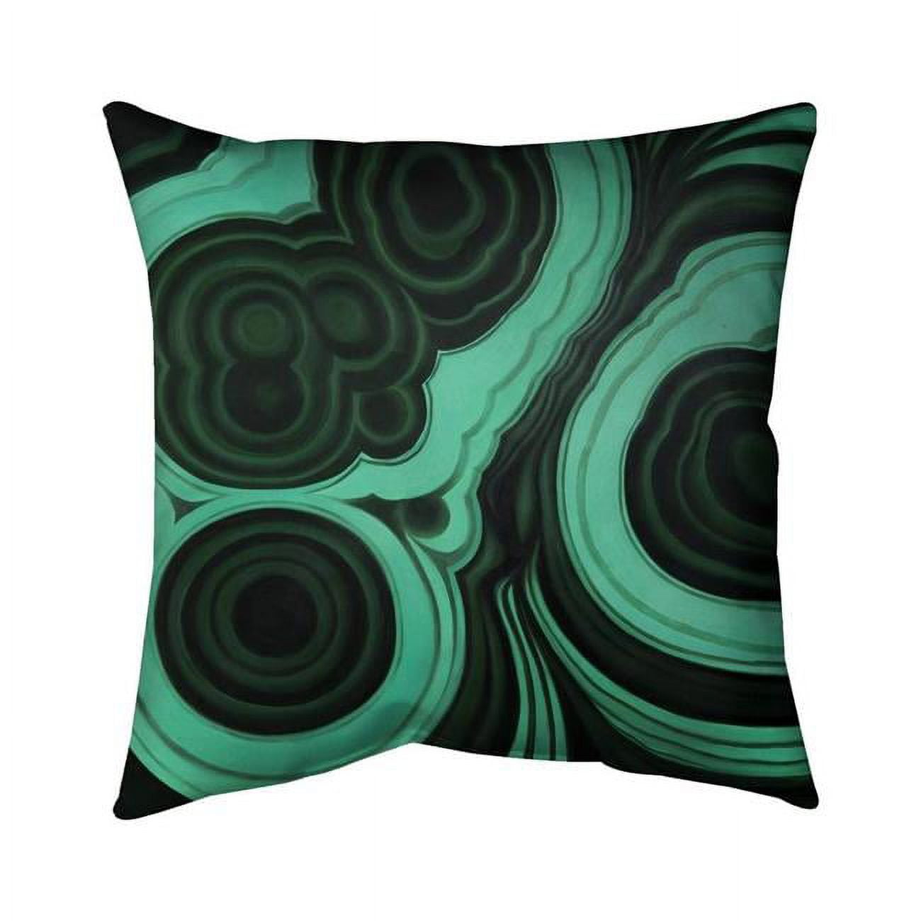 16 x 16 in. Malachite Stone-Double Sided Print Indoor Pillow Cover