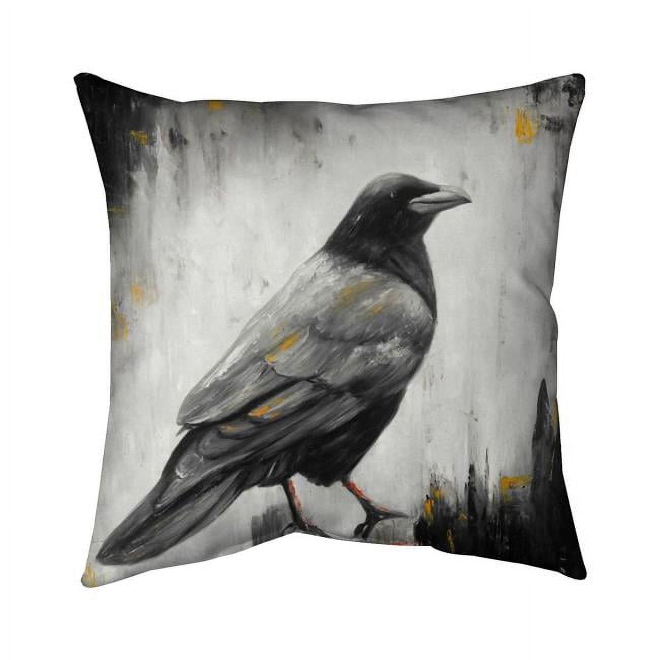 18 x 18 in. Crow Bird-Double Sided Print Indoor Pillow Cover