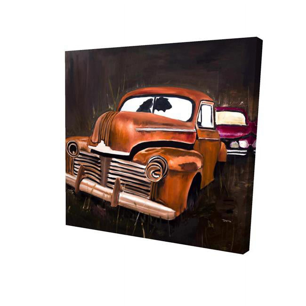 8 x 8 in. Old Car Crash-Print on Canvas
