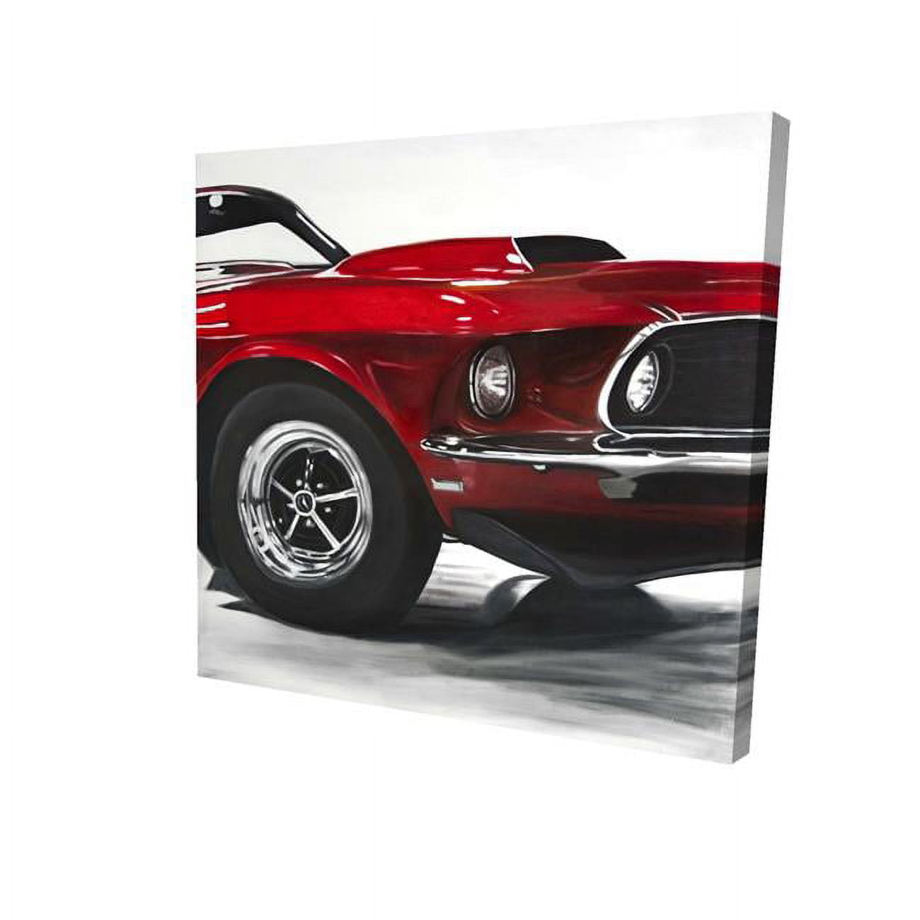 8 x 8 in. Classic Red Car-Print on Canvas