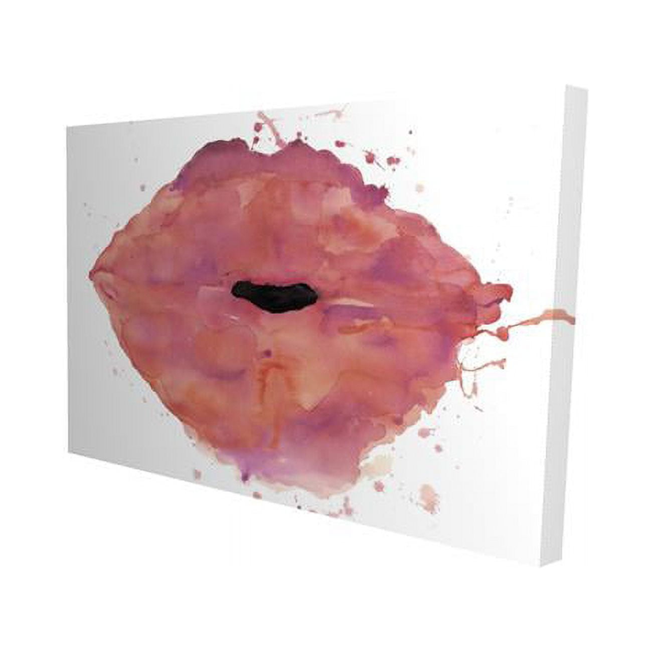 12 x 18 in. Watercolor Pink Lipstick-Print on Canvas