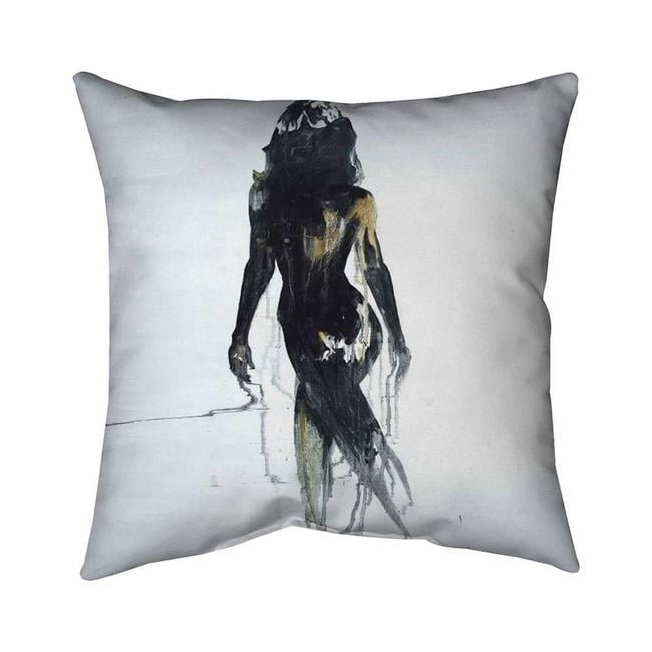 5543-1818-FI66 18 x 18 in. Abstract Back View of A Woman Silhouette-Double Sided Print Indoor Pillow Cover