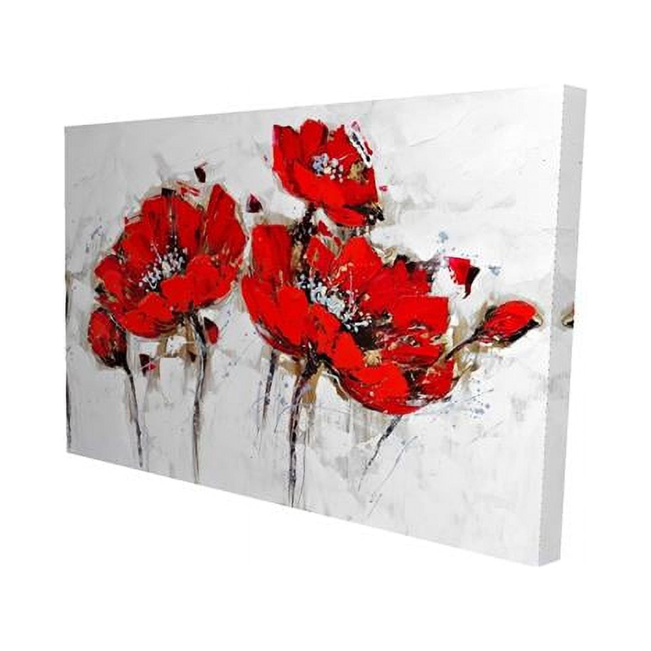 12 x 18 in. Abstract Poppy Flowers-Print on Canvas