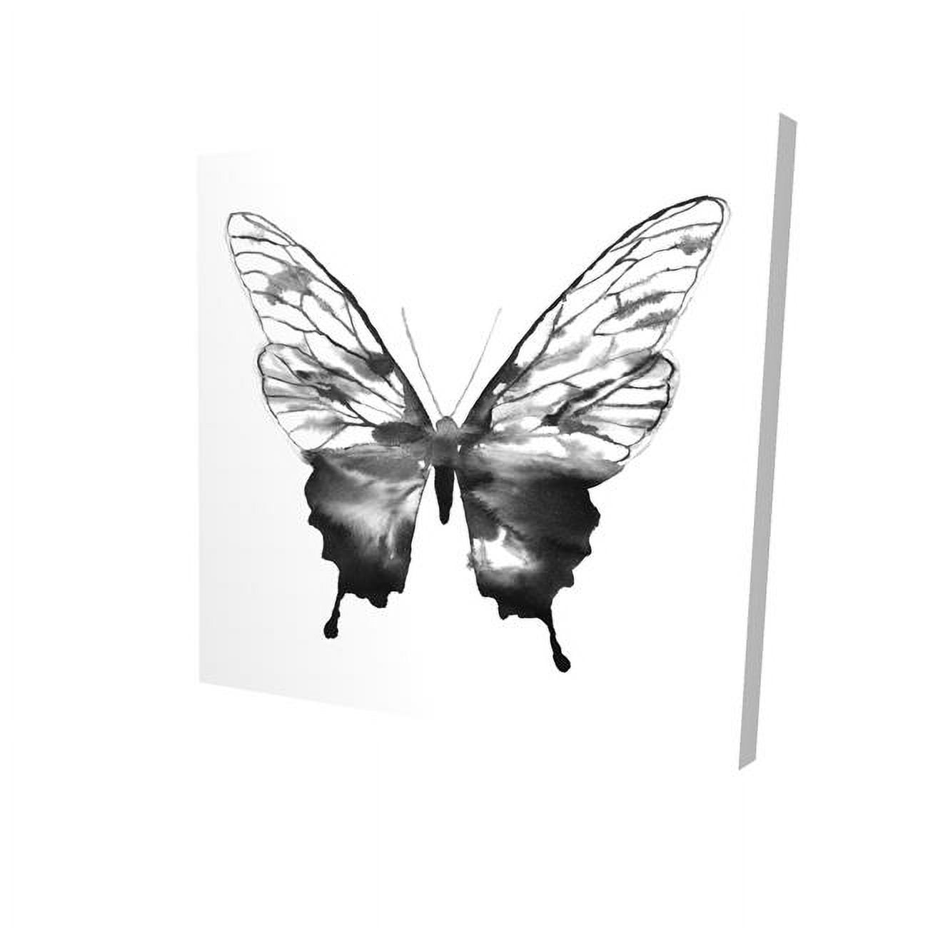 12 x 12 in. Black Butterfly Sketch-Print on Canvas
