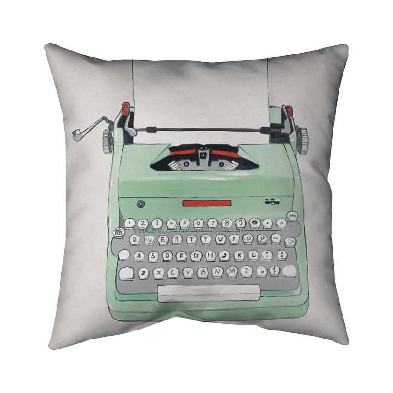 18 x 18 in. Mint Typewriter-Double Sided Print Indoor Pillow Cover