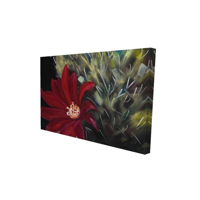 12 x 18 in. Echinopsis Red Cactus Flower-Print on Canvas