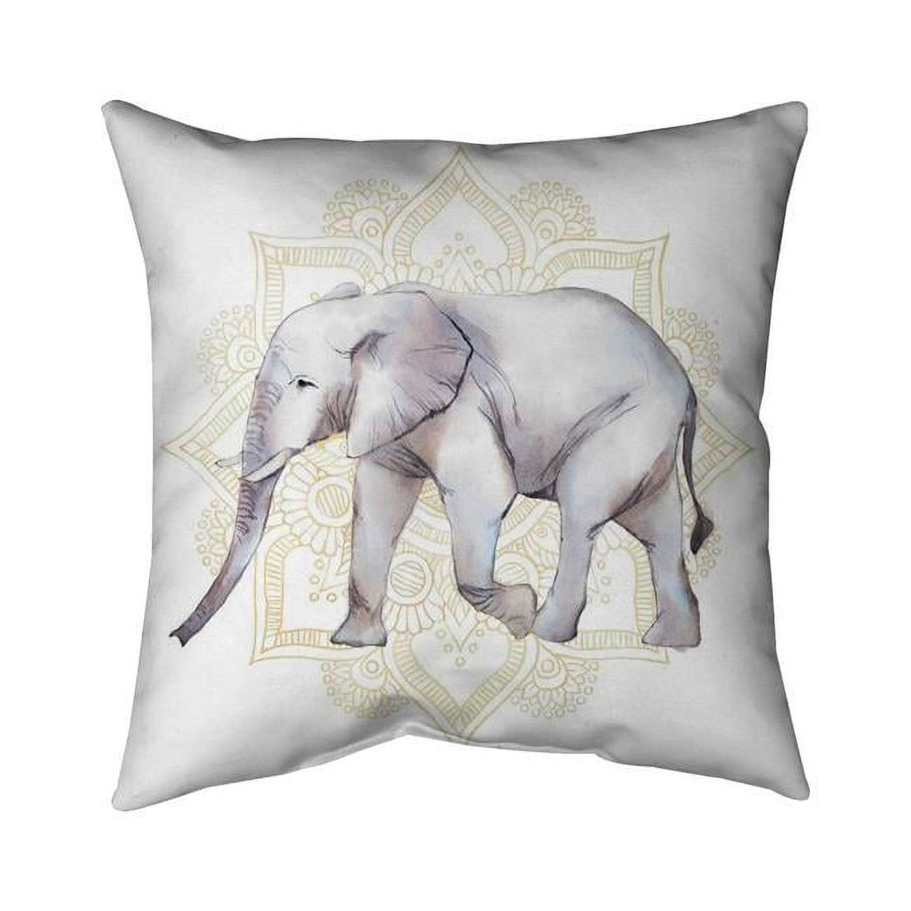 20 x 20 in. Elephant on Mandalas-Double Sided Print Indoor Pillow Cover