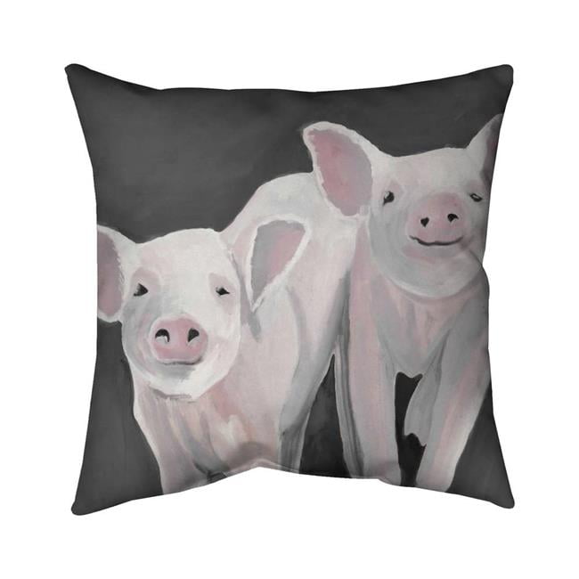 20 x 20 in. Two Little Piglets-Double Sided Print Indoor Pillow Cover
