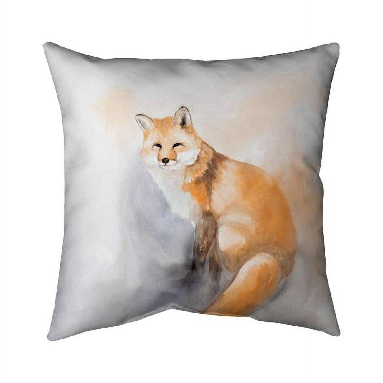 20 x 20 in. Watercolor Fox-Double Sided Print Indoor Pillow Cover
