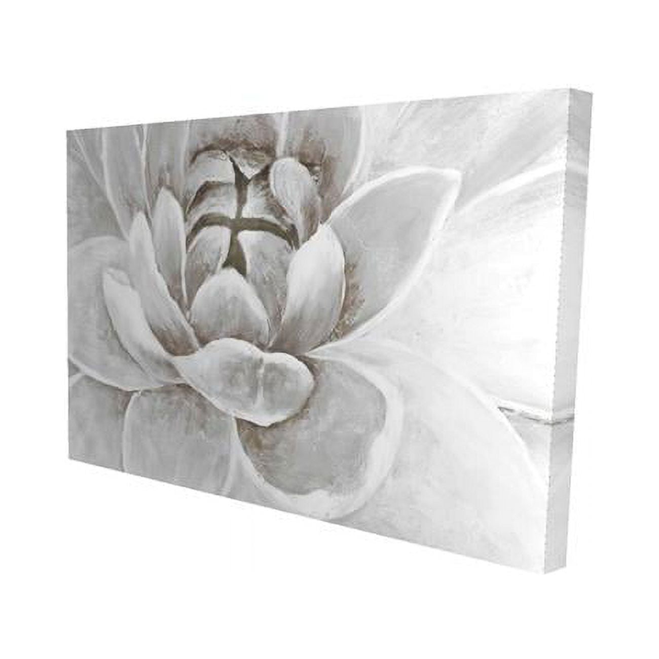 12 x 18 in. Delicate White Chrysanthemum-Print on Canvas