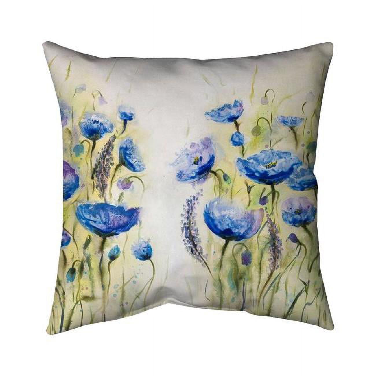 20 x 20 in. Blue Garden-Double Sided Print Indoor Pillow Cover