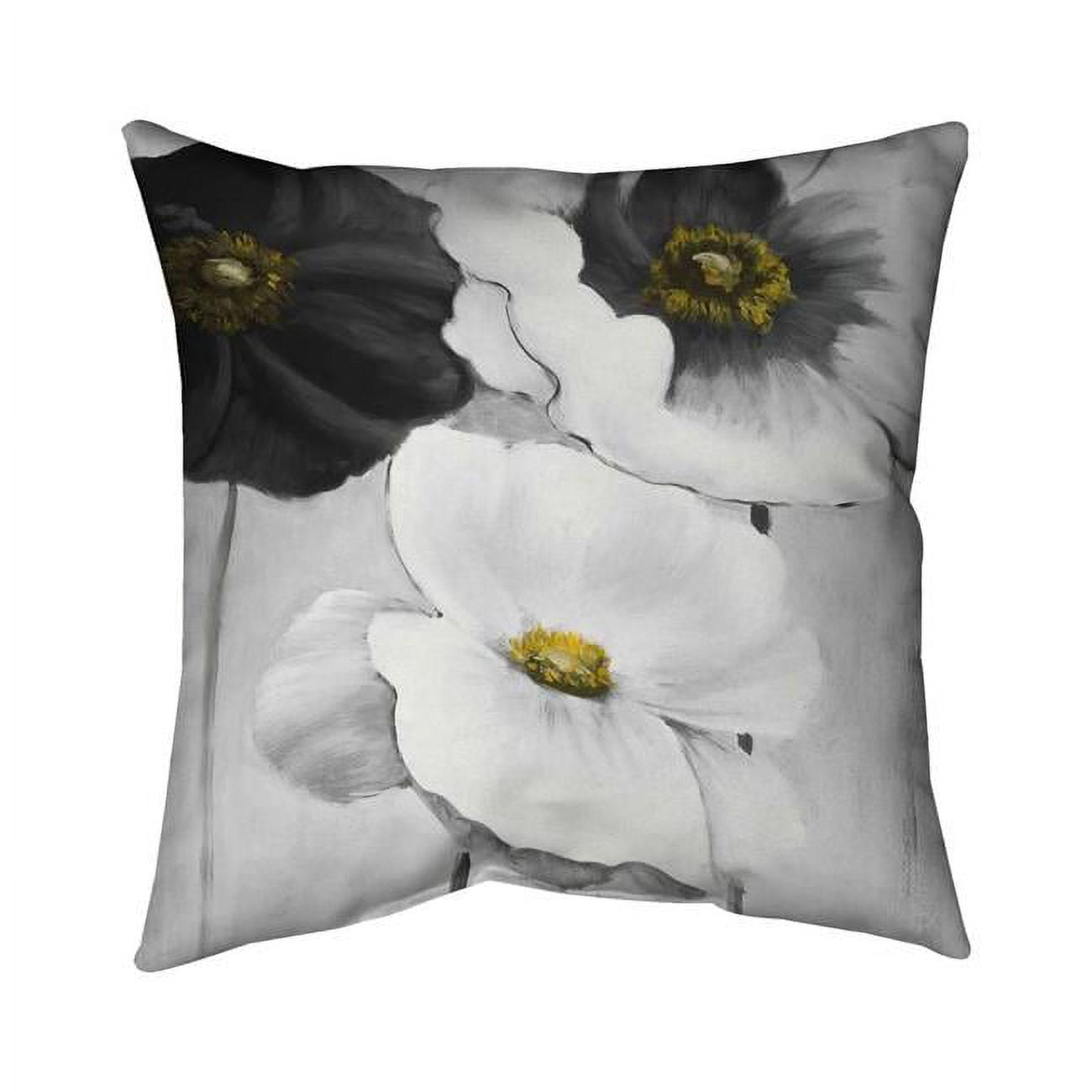 20 x 20 in. Assorted White Flowers-Double Sided Print Indoor Pillow Cover