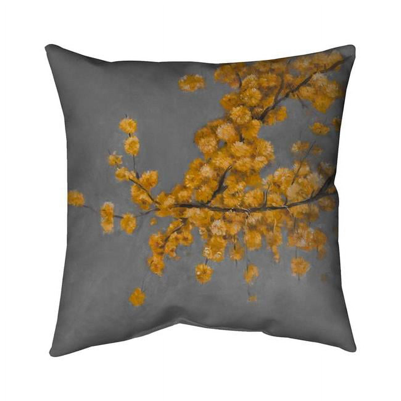 5543-2020-FL142 20 x 20 in. Golden Wattle Plant with Pugg Ball Flowers-Double Sided Print Indoor Pillow Cover