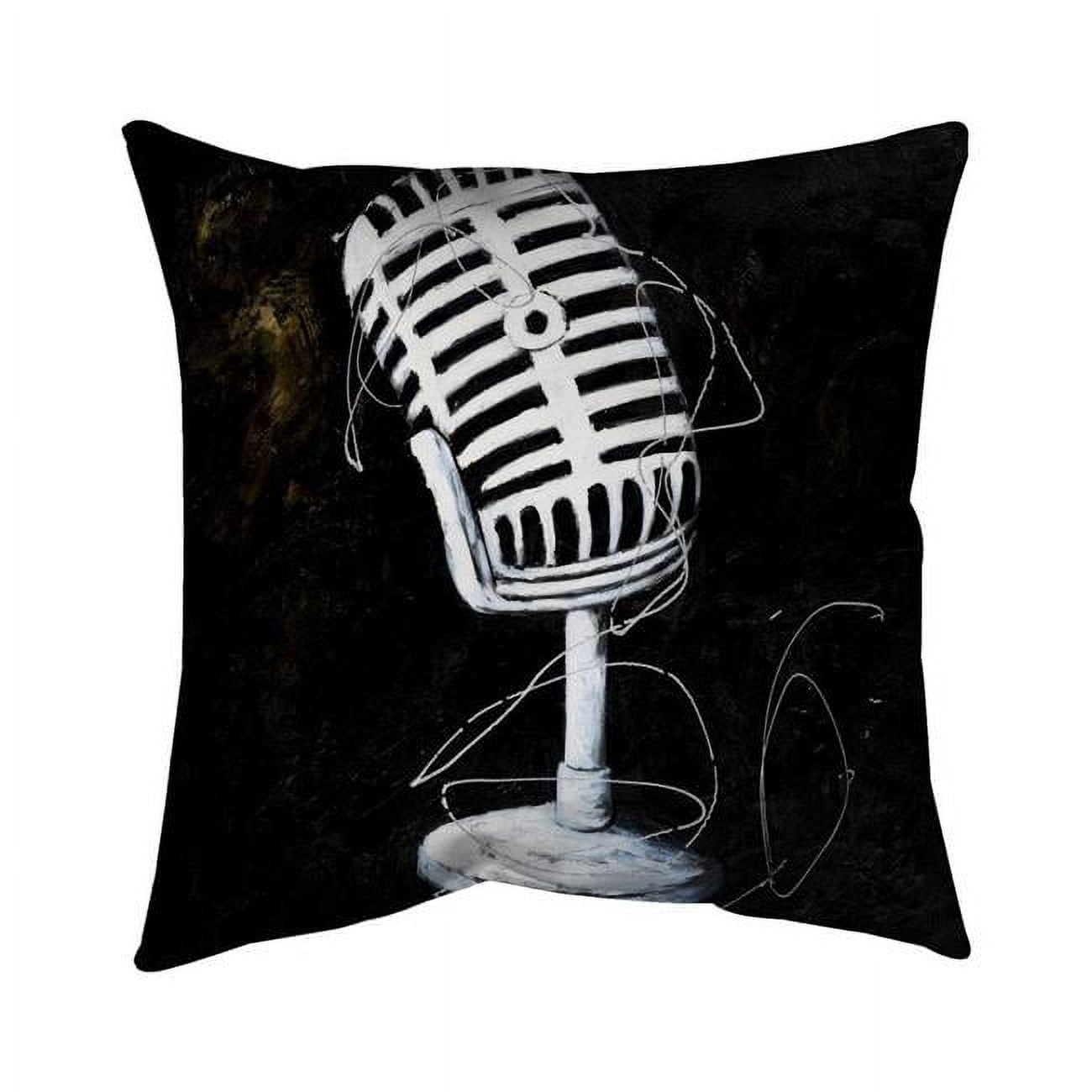 20 x 20 in. Microphone-Double Sided Print Indoor Pillow Cover