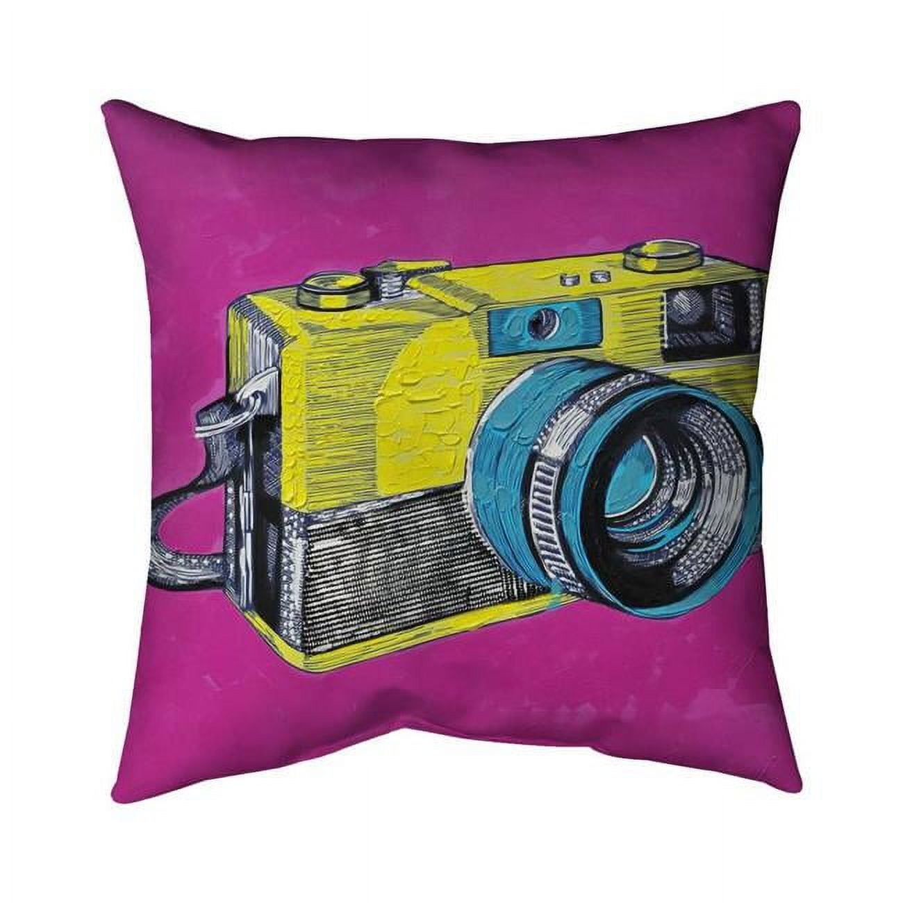20 x 20 in. Colorful Retro Camera-Double Sided Print Indoor Pillow Cover