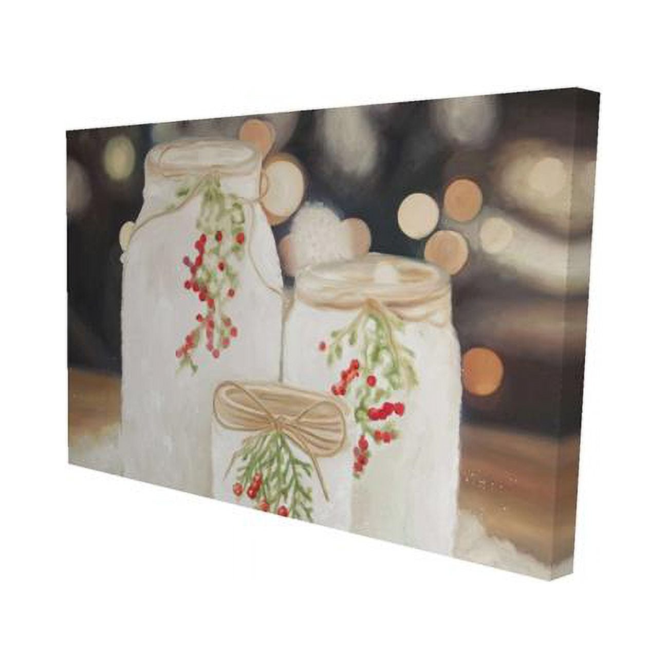 12 x 18 in. Christmas Candles-Print on Canvas