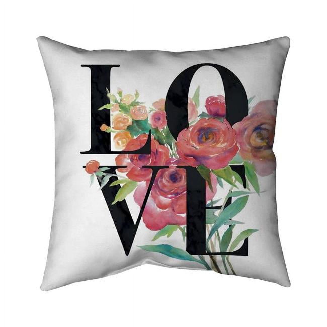 20 x 20 in. Love Black-Double Sided Print Indoor Pillow Cover
