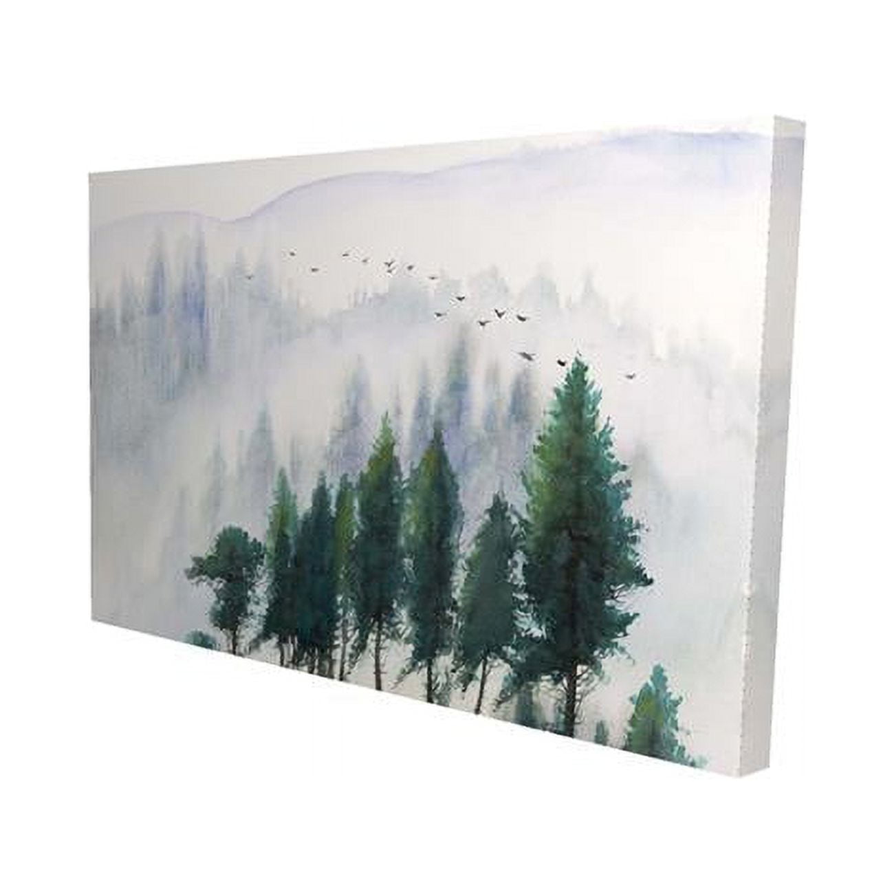 12 x 18 in. Mountains Landscape In Watercolor-Print on Canvas