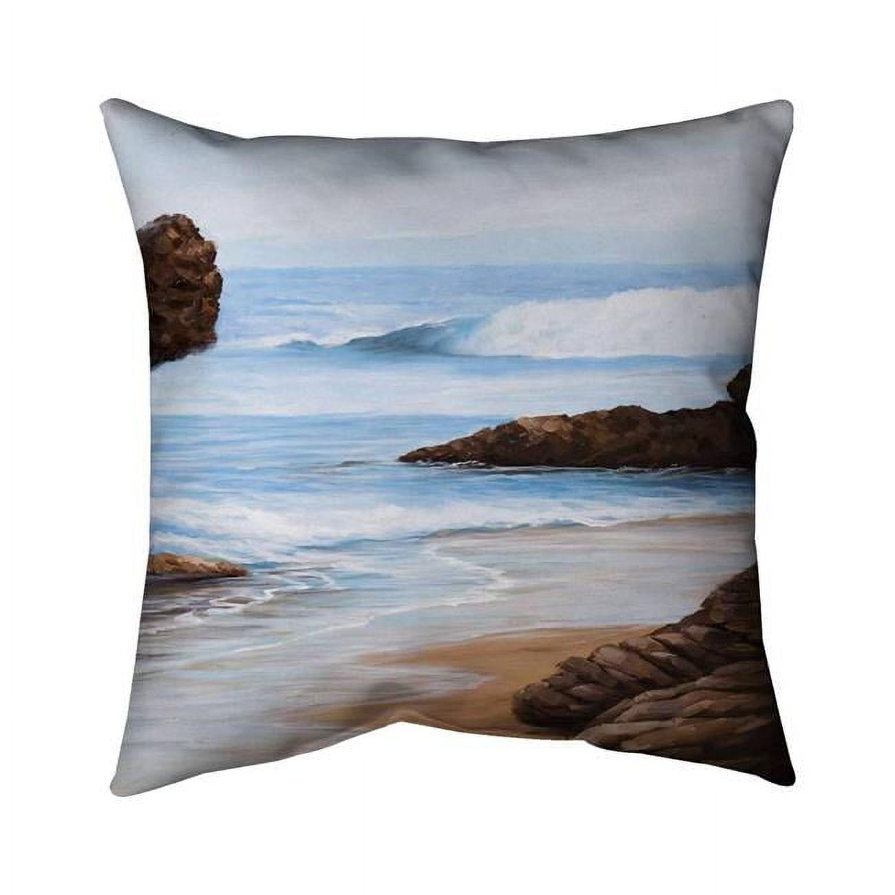 16 x 16 in. Rocks & Seaside-Double Sided Print Indoor Pillow Cover