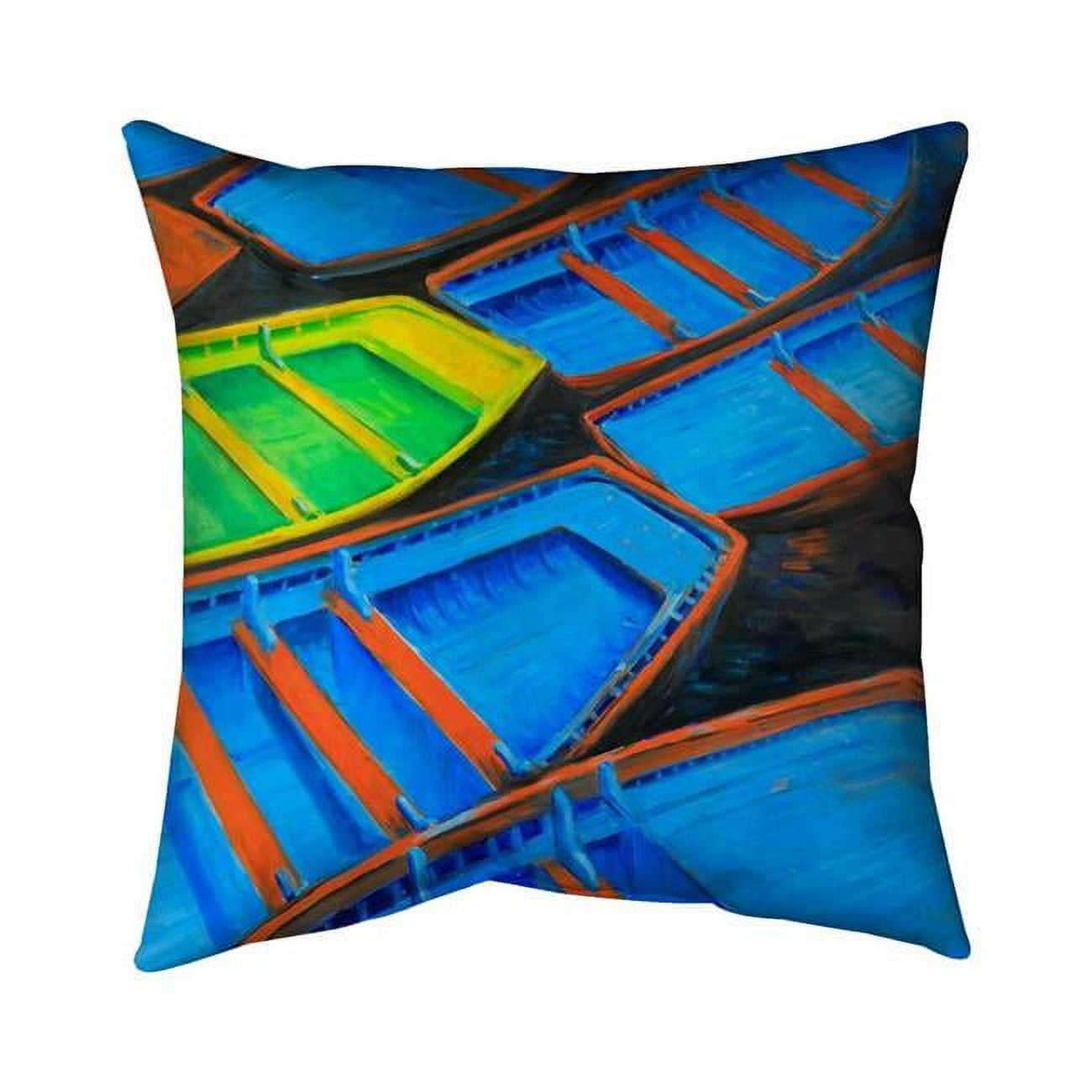 16 x 16 in. Small Canoes-Double Sided Print Indoor Pillow Cover