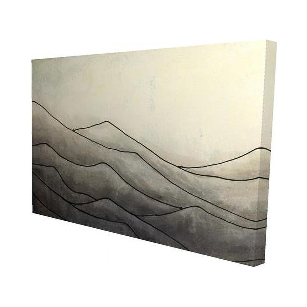 12 x 18 in. Desaturated Waves-Print on Canvas