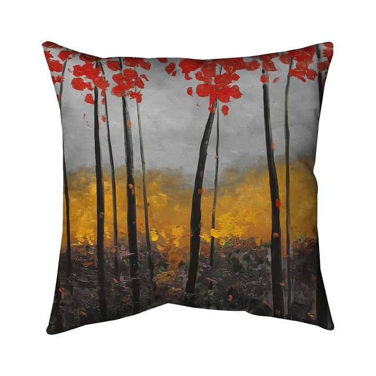 16 x 16 in. Abstract Autumn Trees-Double Sided Print Indoor Pillow Cover
