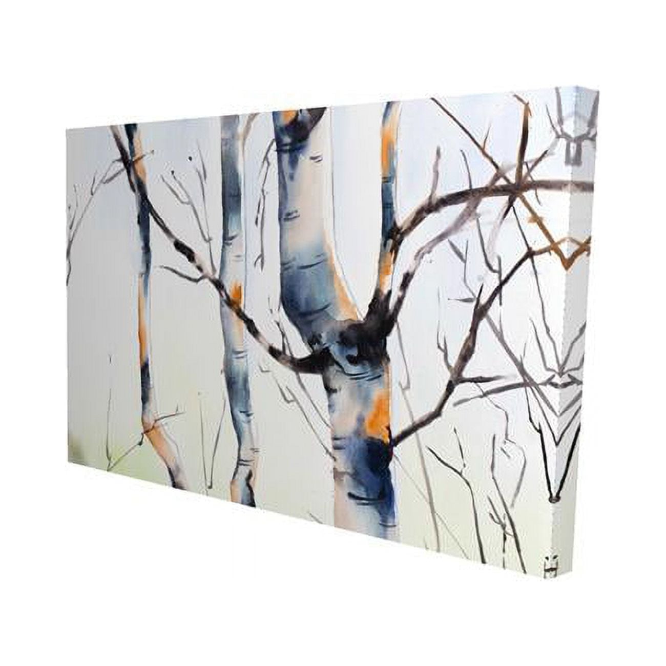 12 x 18 in. Three Small Birch Trees-Print on Canvas