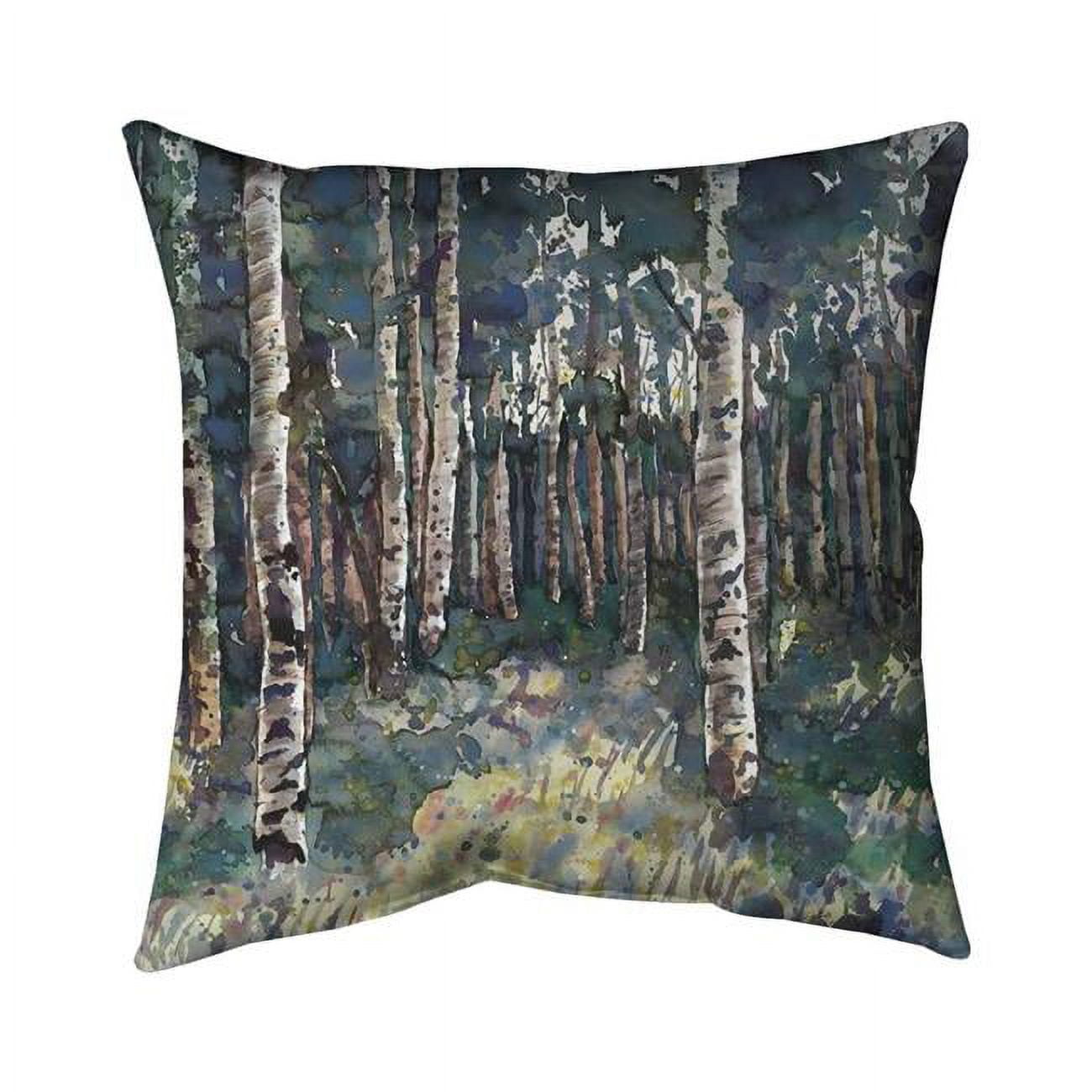 16 x 16 in. Birches-Double Sided Print Indoor Pillow Cover