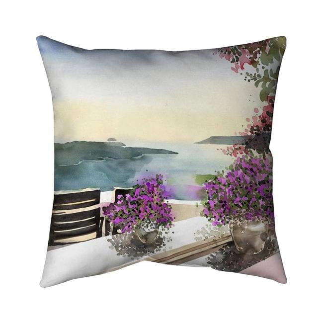 16 x 16 in. Mediterranean Sea View-Double Sided Print Indoor Pillow Cover