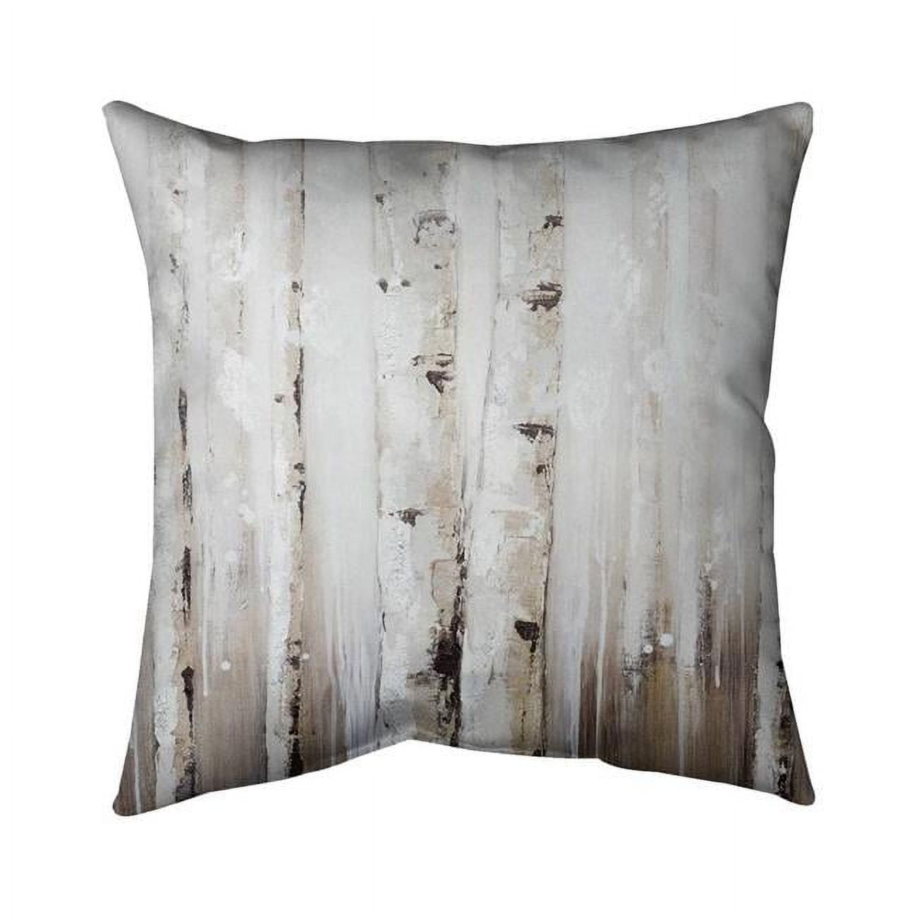 16 x 16 in. Abstract White Birches-Double Sided Print Indoor Pillow Cover