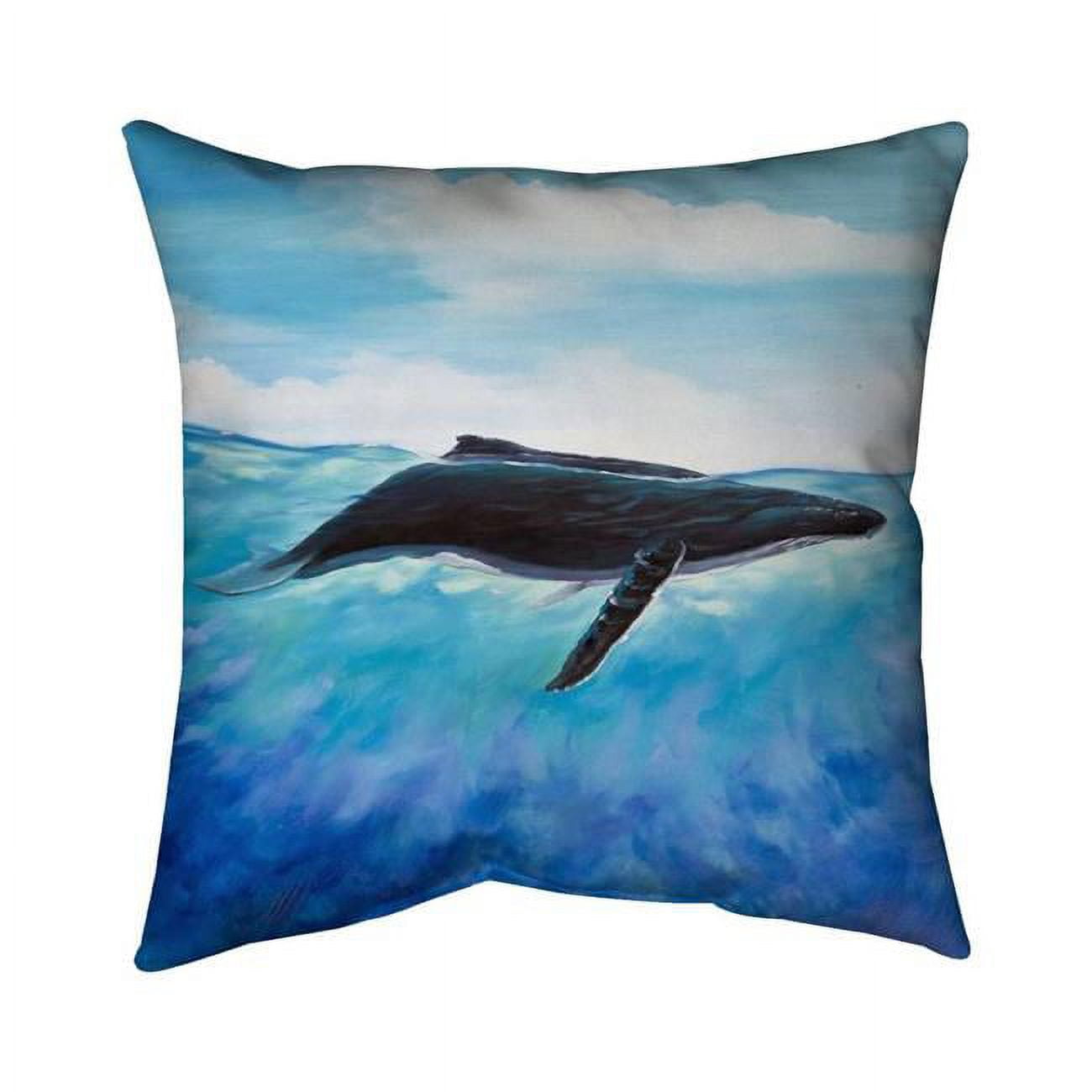 18 x 18 in. Blue Whale-Double Sided Print Indoor Pillow Cover