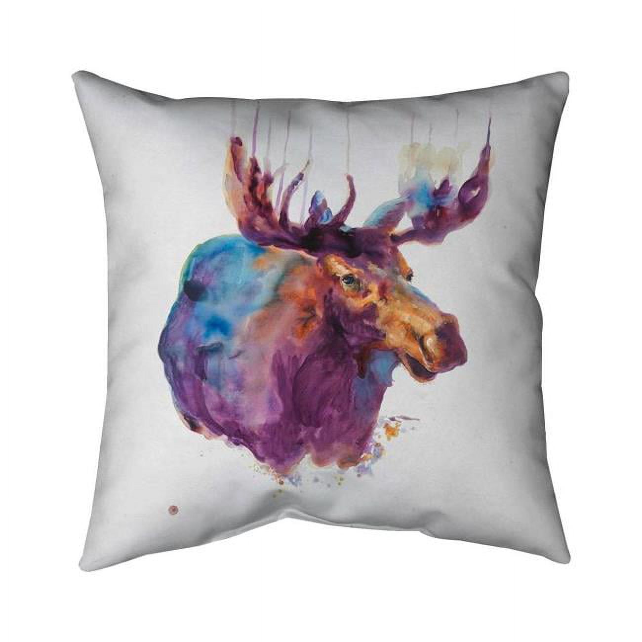 18 x 18 in. Abstract Moose-Double Sided Print Indoor Pillow Cover
