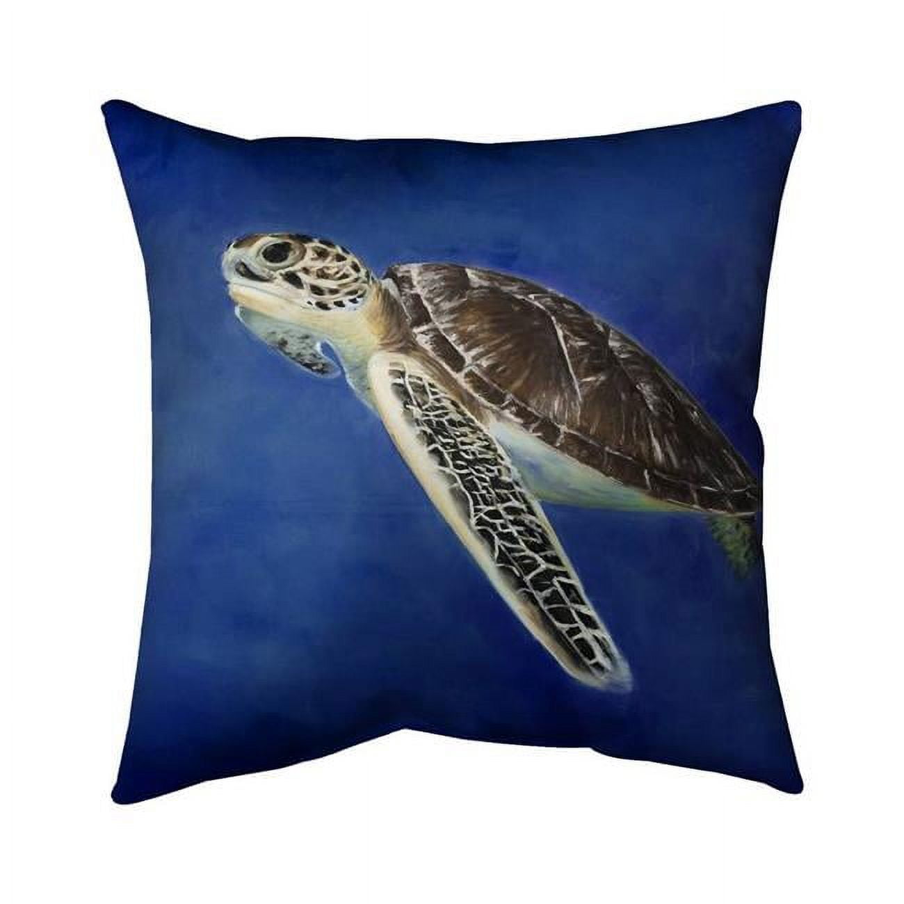 18 x 18 in. Beautiful Sea Turtle-Double Sided Print Indoor Pillow Cover