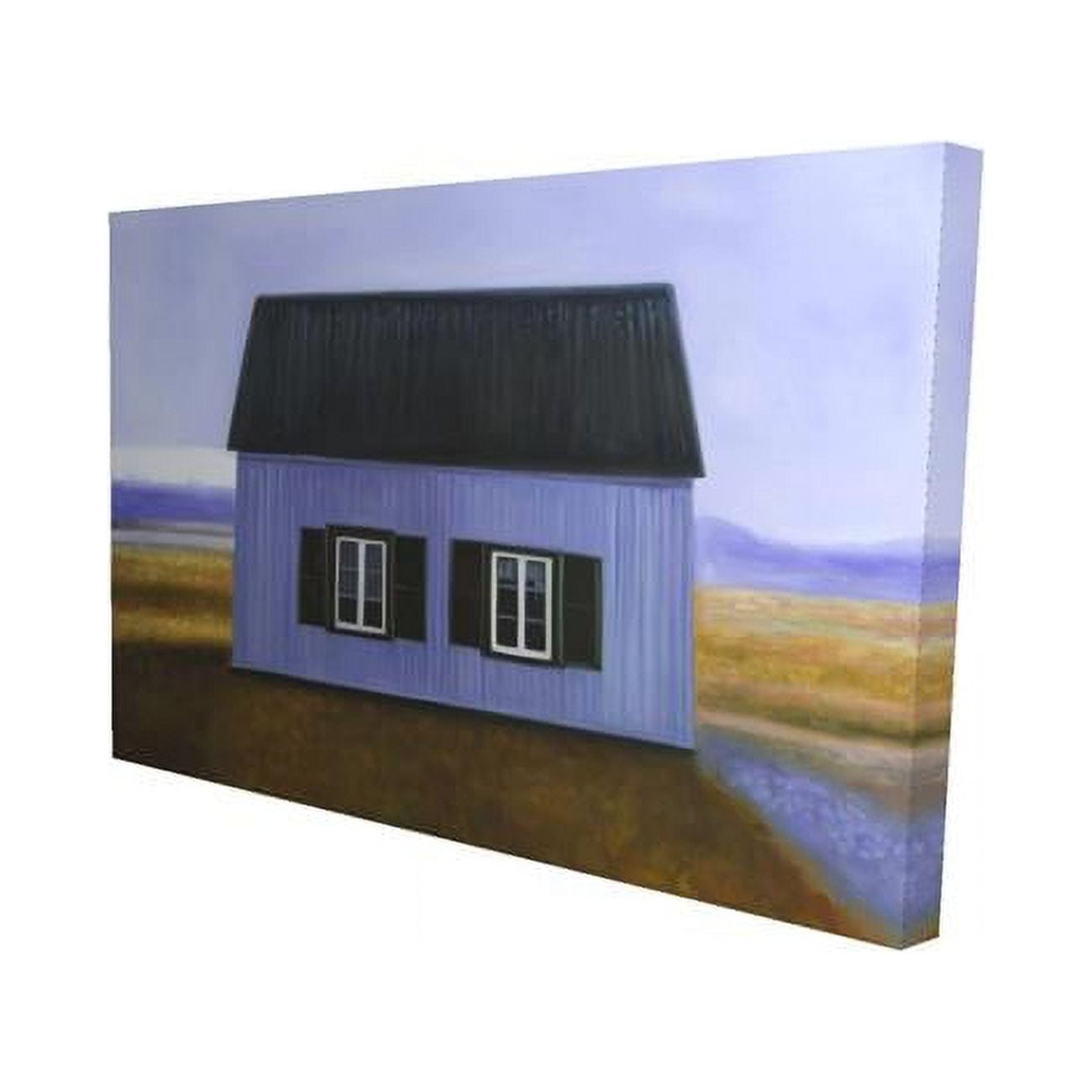 12 x 18 in. Blue Barn-Print on Canvas