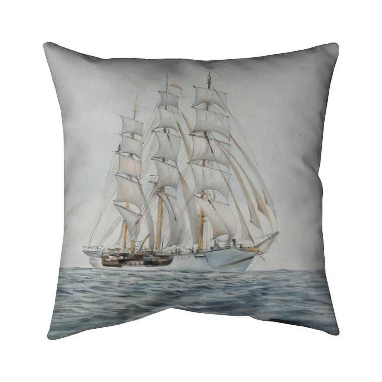 18 x 18 in. Ship by A Cloudy Day-Double Sided Print Indoor Pillow Cover