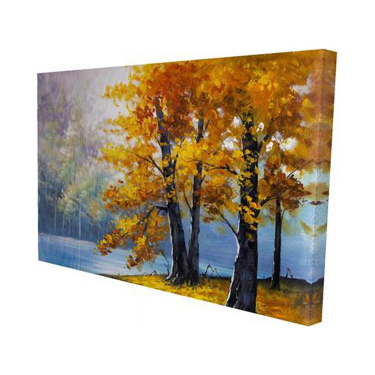 12 x 18 in. Two Trees by The Lake-Print on Canvas