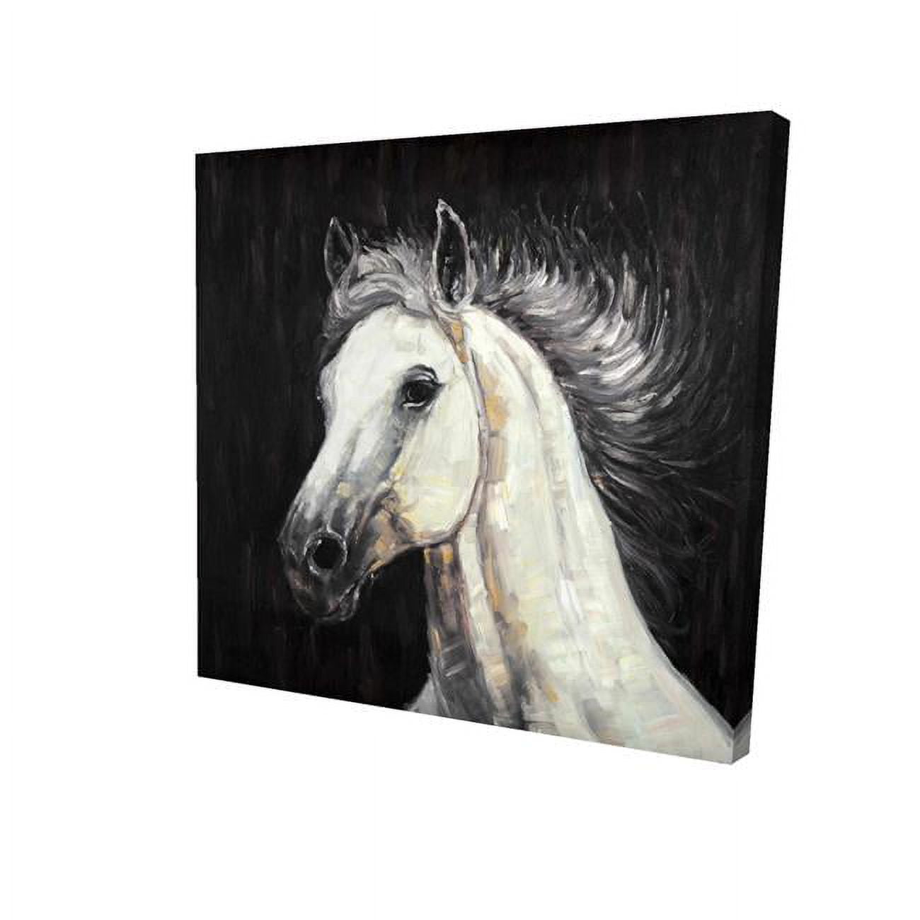 12 x 12 in. White Star Horse-Print on Canvas
