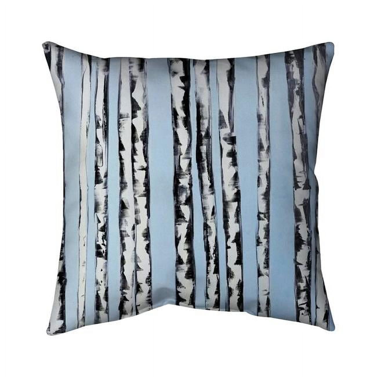 18 x 18 in. Birches on A Blue Background-Double Sided Print Indoor Pillow Cover