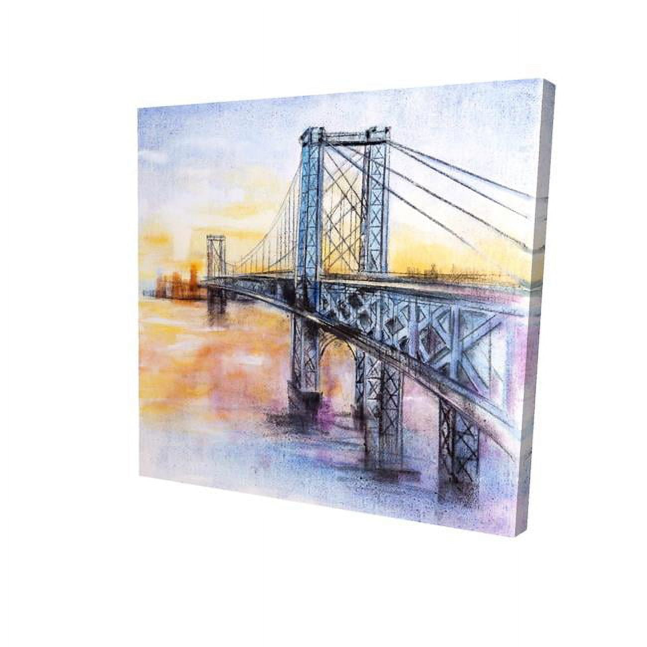 16 x 16 in. Abstract Brooklyn Bridge-Print on Canvas