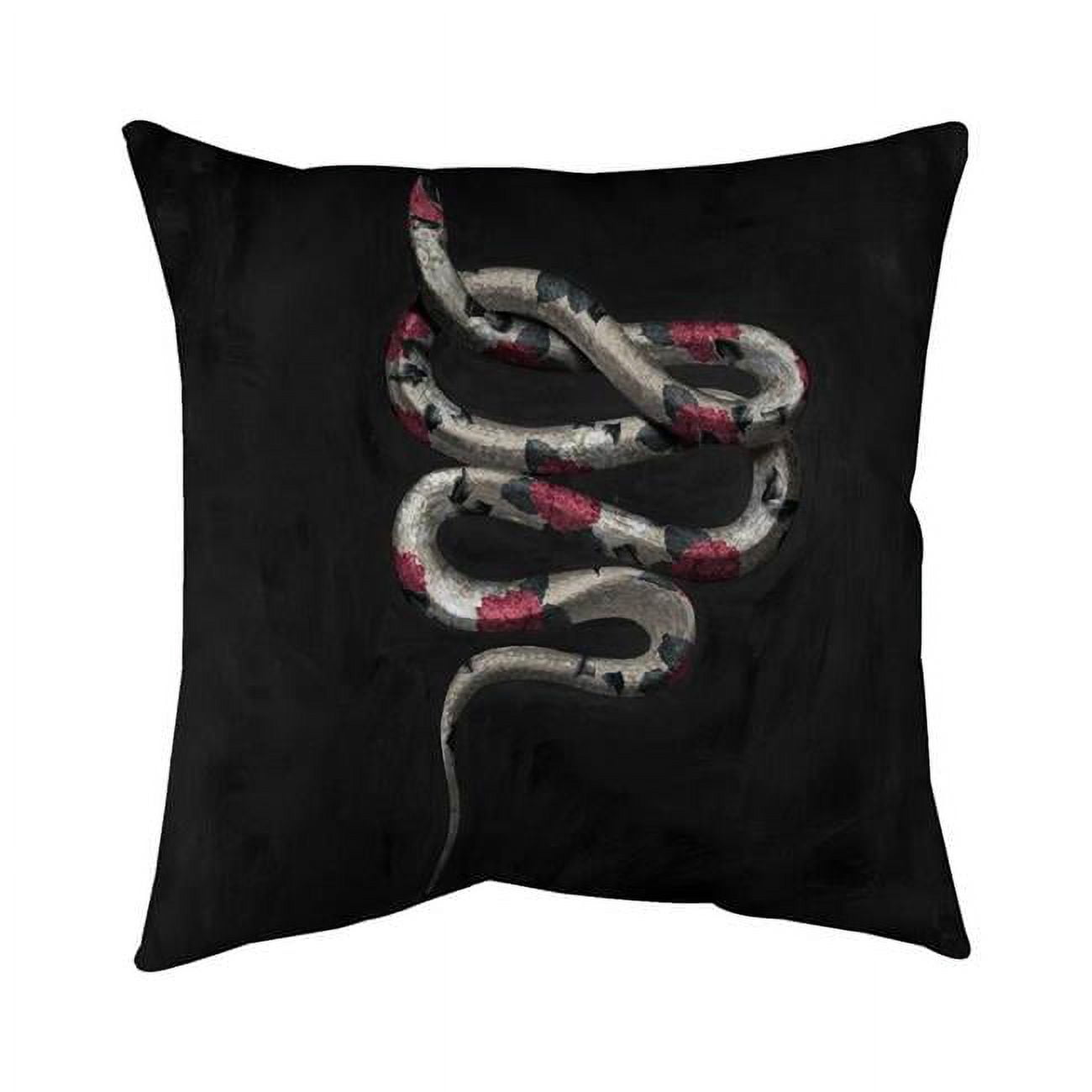 20 x 20 in. Snake Flowers-Double Sided Print Indoor Pillow Cover