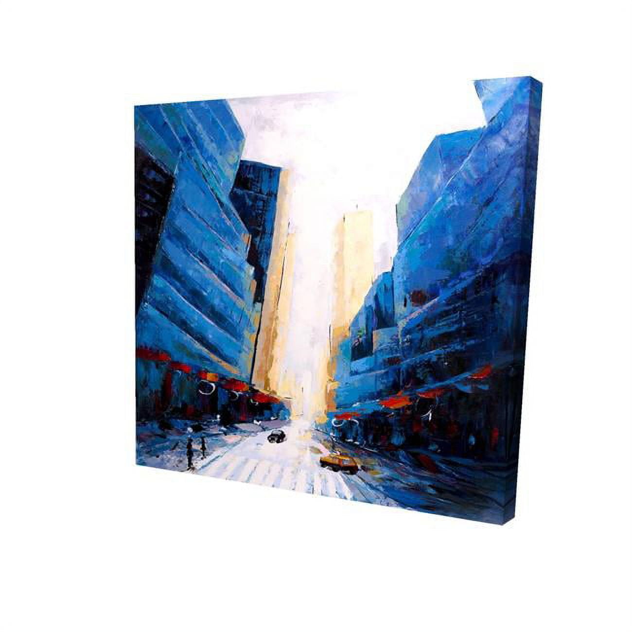 16 x 16 in. Blue Asymmetrical Street-Print on Canvas