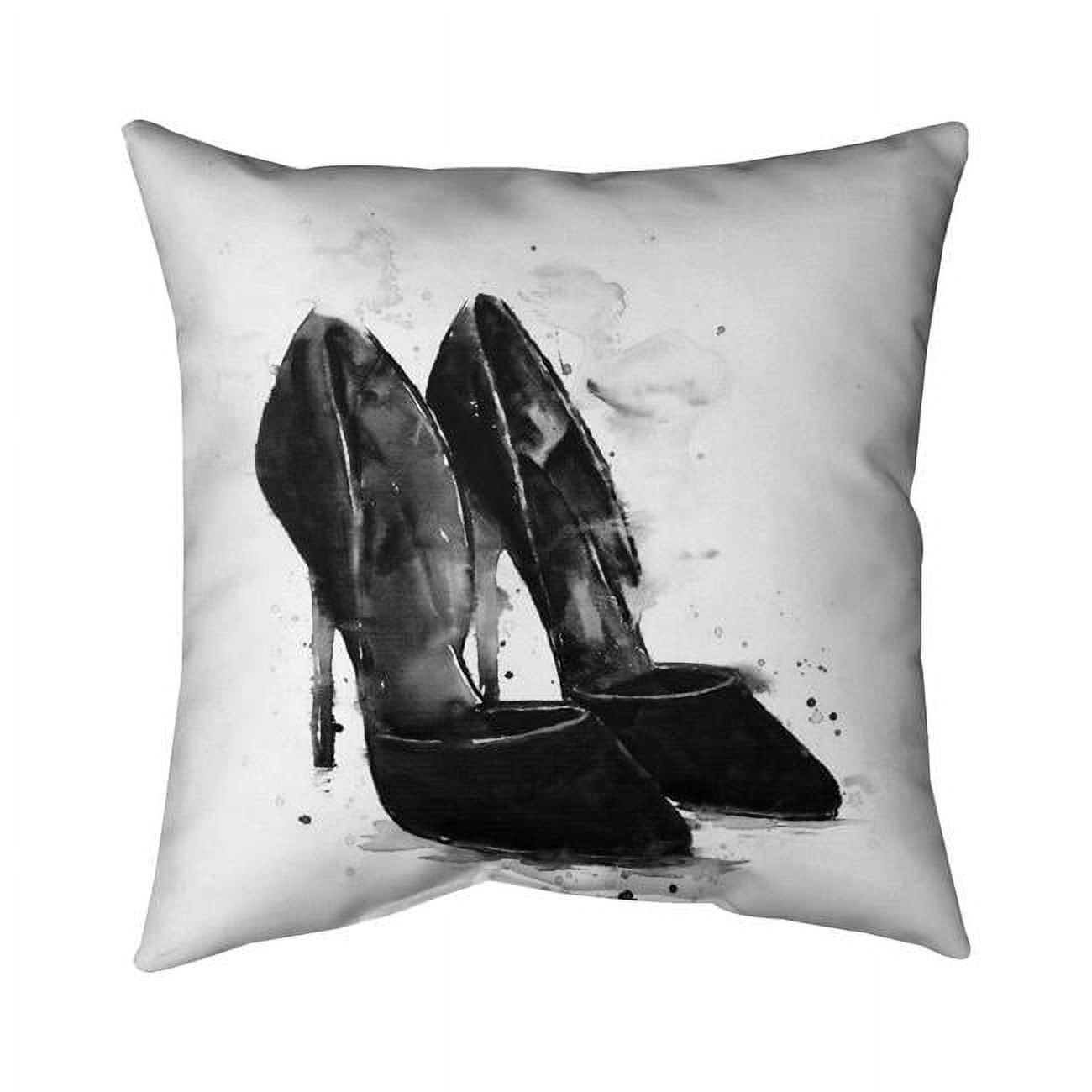 20 x 20 in. Black Pumps-Double Sided Print Indoor Pillow Cover