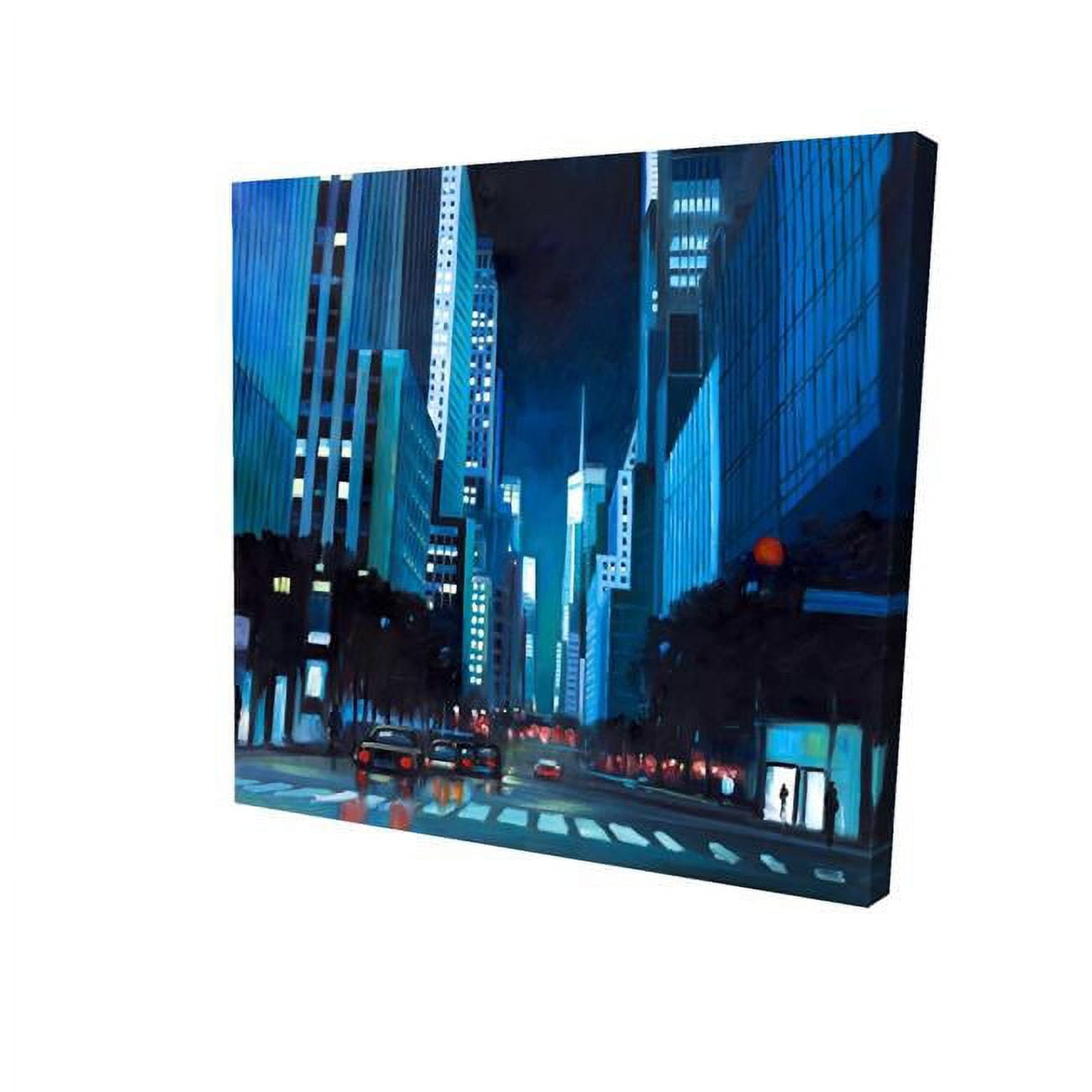 16 x 16 in. Evening In Manhattan, New-York-Print on Canvas