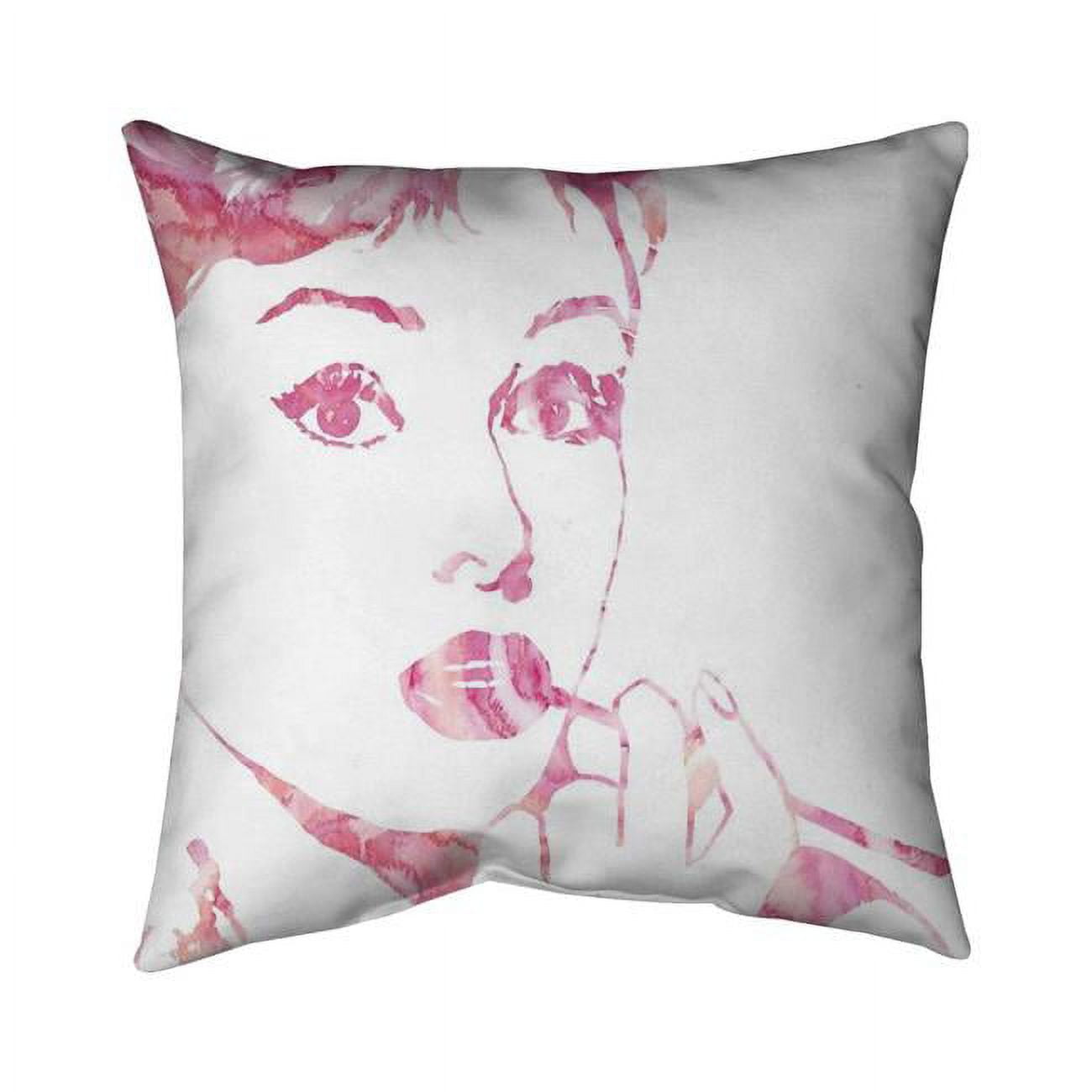20 x 20 in. Glamor Audrey Hepburn-Double Sided Print Indoor Pillow Cover